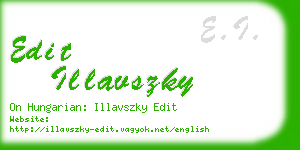 edit illavszky business card